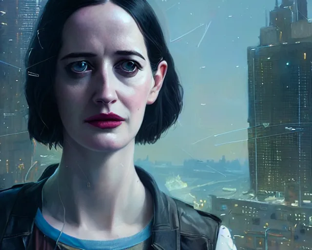 Prompt: highly detailed portrait of eva green, in detroit : become human, stephen bliss, unreal engine, fantasy art by greg rutkowski, loish, rhads, ferdinand knab, makoto shinkai and lois van baarle, ilya kuvshinov, rossdraws, tom bagshaw, global illumination, radiant light, detailed and intricate environment