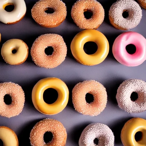 Image similar to The cutest most realistic looking donuts in the world close up shot, studio lighting