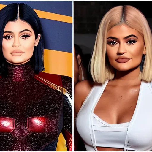 Image similar to kylie jenner as captain marvel