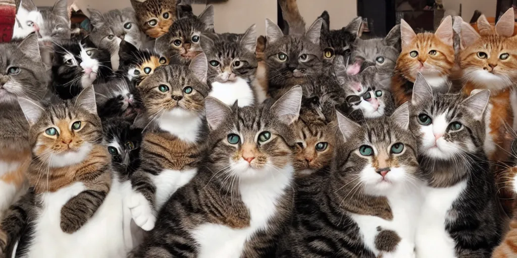 Image similar to photo of a cat party