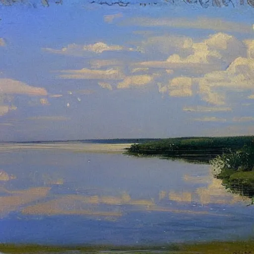 Image similar to lake by isaac levitan