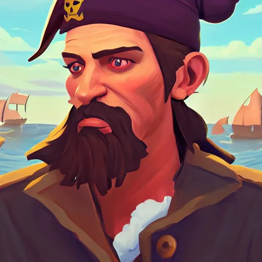 Image similar to painting jack the pirate on sea of thieves game avatar hero smooth face median photoshop filter cutout vector behance hd by jesper ejsing, by rhads, makoto shinkai and lois van baarle, ilya kuvshinov, rossdraws, illustration, art by ilya kuvshinov and gustav klimt