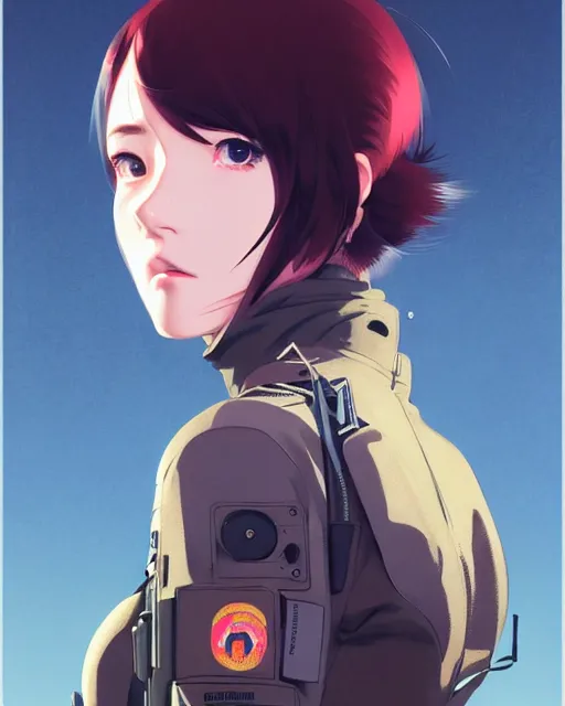 Image similar to girl wearing tactical gear | | very very anime!!!, fine - face, audrey plaza, realistic shaded perfect face, fine details. anime. realistic shaded lighting poster by ilya kuvshinov katsuhiro otomo ghost - in - the - shell, magali villeneuve, artgerm, jeremy lipkin and michael garmash and rob rey