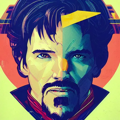 Prompt: Doctor Strange profile picture by Sachin Teng, asymmetrical, Organic Painting , Matte Painting, geometric shapes, hard edges, graffiti, street art:2 by Sachin Teng:4