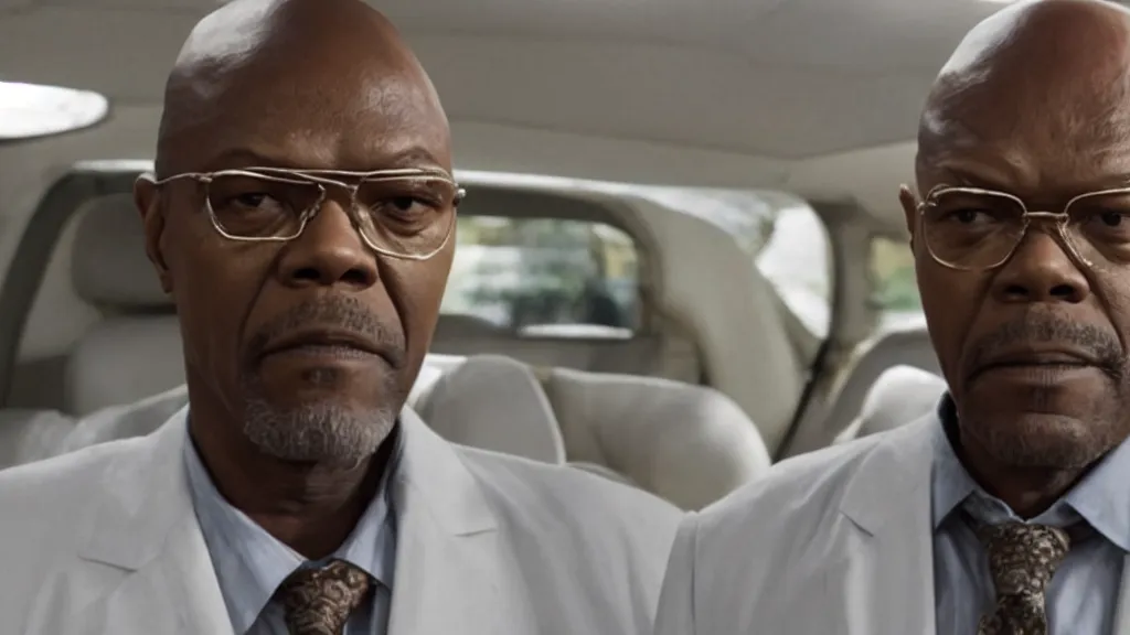 Image similar to A still of Samuel L. Jackson as Saul Goodman in Breaking Bad