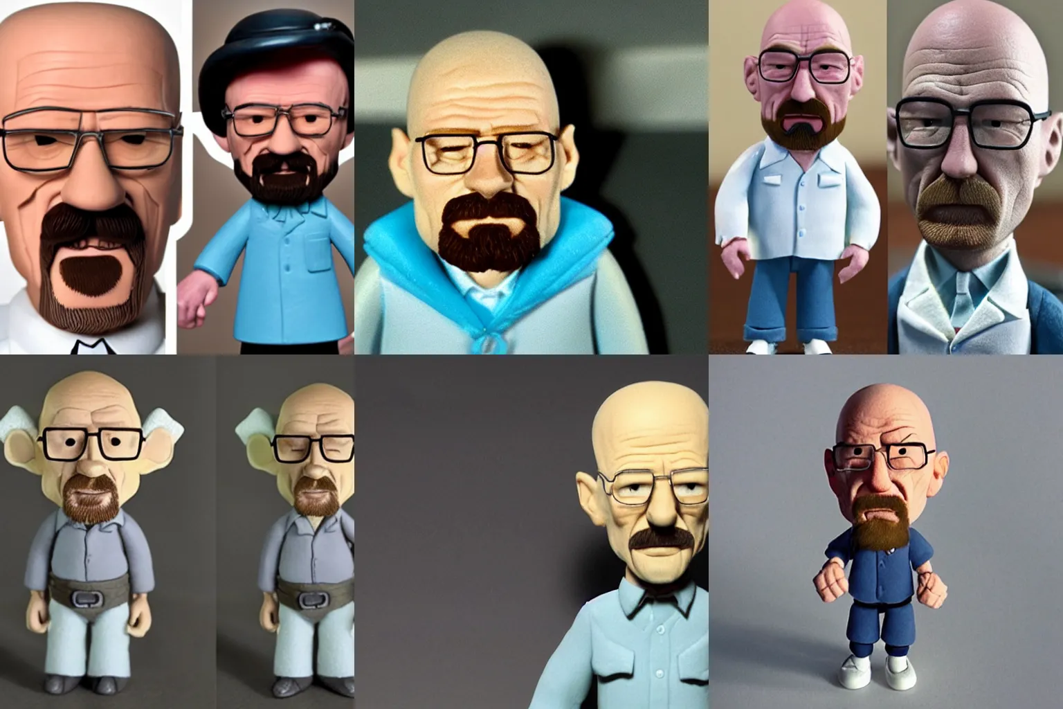 Prompt: claymation walter white