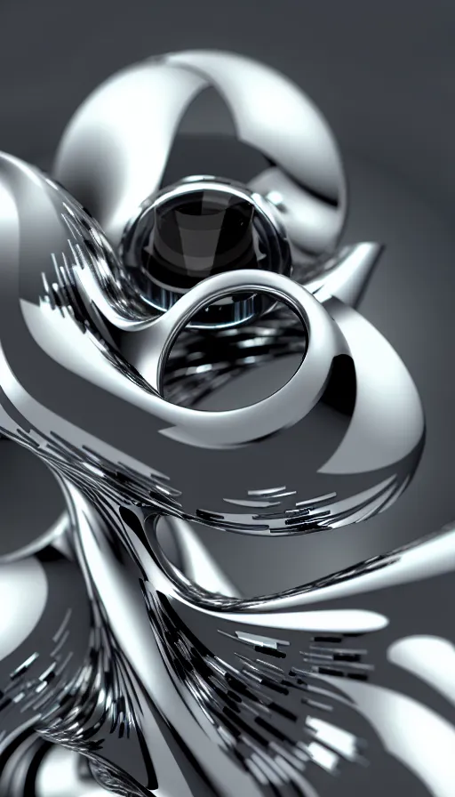 Image similar to hyperfuturism abstract 3 d object, liquid metal, anthropomorphic, chrome, octane render, high detail, centred