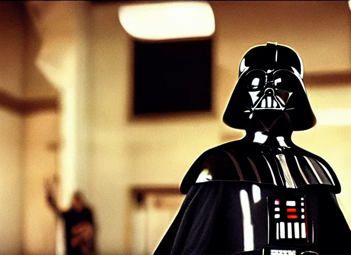 Image similar to film still darth vader in kill bill