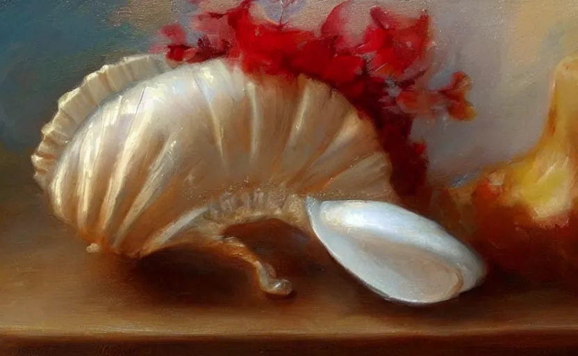 Image similar to Beautiful alchemy seashell. By Konstantin Razumov, highly detailded