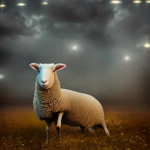 Prompt: herdin sheep blue evening inkwash, dreamy lens flare, super resolution, masterpiece, international photography awards winner