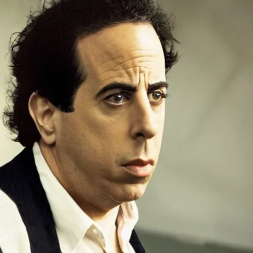 Image similar to Live Action Still of Young Jerry Seinfeld in Breaking Bad, real life, hyperrealistic, ultra realistic, realistic, highly detailed, detailed, very detailed, cool, ultra detailed, very realistic, trending on artstation, epic, HD quality, 8k resolution, body and headshot, film still, real, detailed face, very detailed face, real life