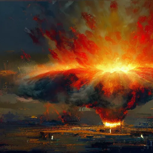 Image similar to a nuclear bomb explosion by craig mullins