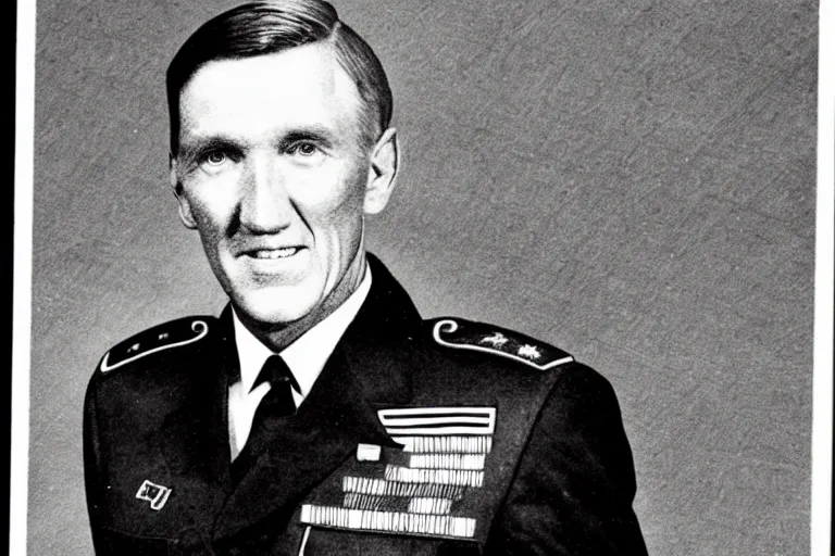 Image similar to magazine illustration of paul gosar in an ss officer uniform