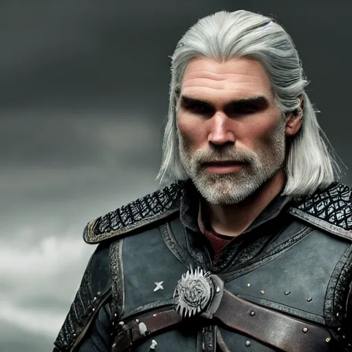 Image similar to anson mount as geralt