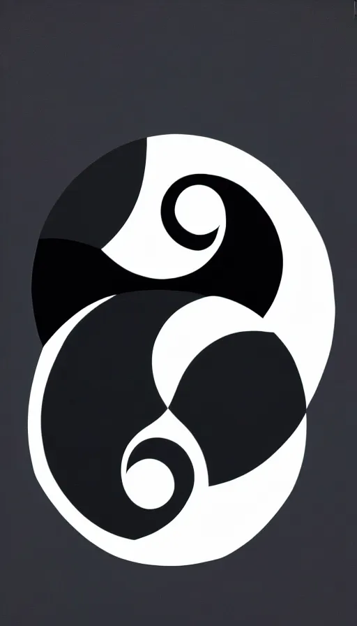 Prompt: Abstract representation of ying Yang concept, by Wit Studio