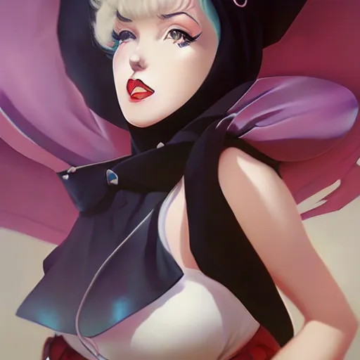 Image similar to anime portrait of Marilyn Monroe as an anime girl by Stanley Artgerm Lau, WLOP, Rossdraws, James Jean, Andrei Riabovitchev, Marc Simonetti, and Sakimichan, trending on artstation