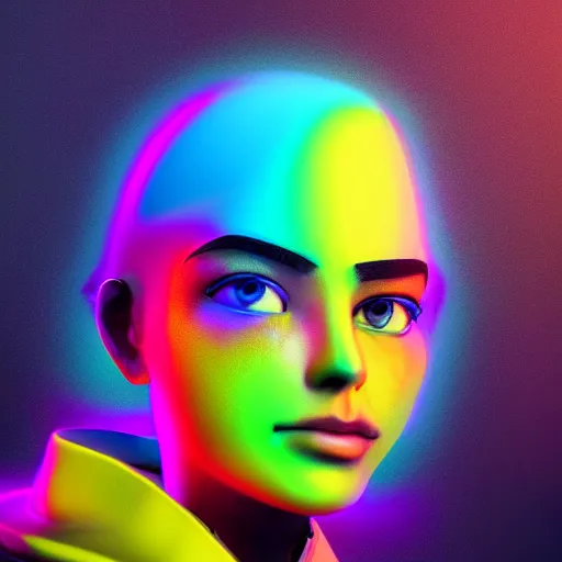 Prompt: cartoon portrait made out of rain, neon colors, rendered in octane, unreal engine, highly detailed, realistic, beautiful, emotional, trending on artstation, epic cinematic scene