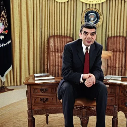 Prompt: Mr Bean as the POTUS