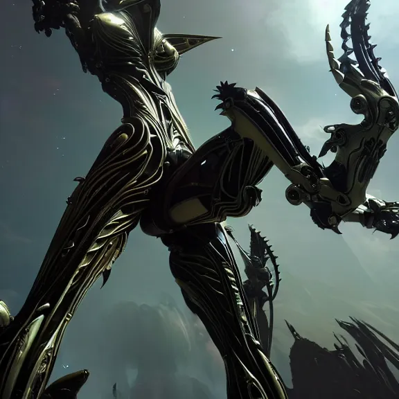 Prompt: highly detailed giantess shot, looking up at a giant 500 foot tall beautiful stunning saryn prime female warframe, as a stunning anthropomorphic robot female dragon, looming over you, walking toward you, detailed warframe legs towering over, camera looking up, posing elegantly, sharp claws, robot dragon feet, intimidating, proportionally accurate, anatomically correct, two arms, two legs, camera close to the legs and feet, giantess shot, warframe fanart, ground view shot, cinematic low shot, high quality, captura, realistic, professional digital art, high end digital art, furry art, macro art, giantess art, anthro art, DeviantArt, artstation, Furaffinity, 3D realism, 8k HD render, epic lighting, depth of field