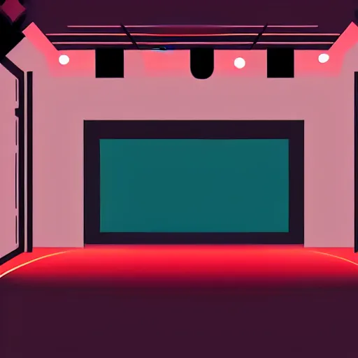 Image similar to 2 d empty music venue, design, vector art, digital art, portrait, 4 k, 8 k, sharp focus, smooth, illustration, room, concept art