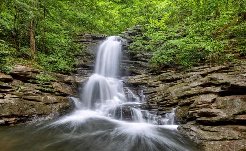 Prompt: waterfall in gatlinburg, tn