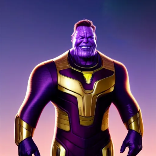 Prompt: a full body portrait of elon musk as thanos, the pixar adaptation, with same hairstyle, hyper detailed, digital art, trending in artstation, cinematic lighting, studio quality, smooth render, unreal engine 5 rendered, octane rendered