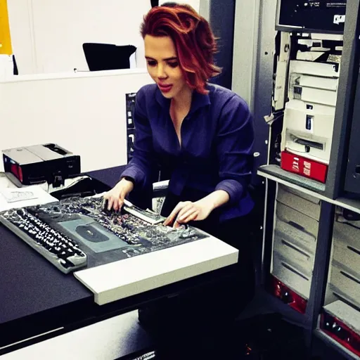 Image similar to “Scarlett Johansson building a PC”