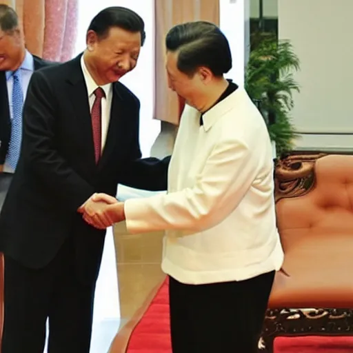 Image similar to tsai ing - wen and xi jinping shaking hands