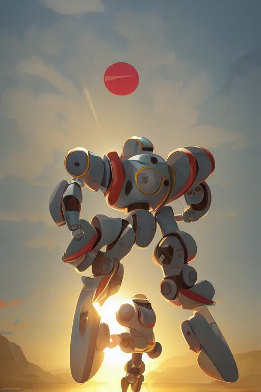 Image similar to metabots medabots medarotto medarot robot minimalist comics, behance hd by jesper ejsing, by rhads, makoto shinkai and lois van baarle, ilya kuvshinov, rossdraws global illumination ray tracing hdr radiating a glowing aura