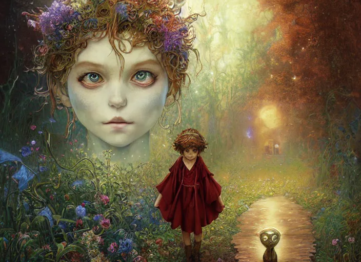 Image similar to magical child, path traced, highly detailed, high quality, digital painting, by studio ghibli, lise deharme, alexander jansson, paul lehr, tim white, hans zatzka, george stubbs, louis wain, alphonse mucha