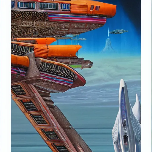 Image similar to side view a beautiful painting of a shark palace by angus mckie, trending on artstation future space, sphyrna zygaena, metallic