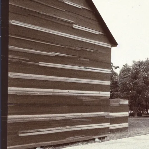 Image similar to 1 9 8 0's vertical wooden siding on newly constructed church in the year 1 9 8 0