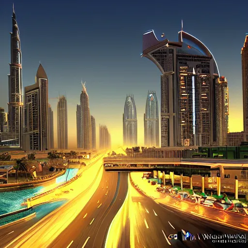 Prompt: gta : dubai, by tooth wu