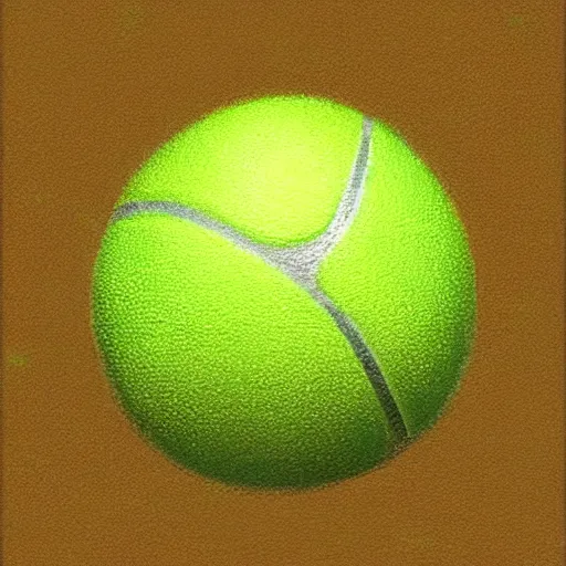 Image similar to a tennis ball texture, colorful, digital art, fantasy, magic, chalk, trending on artstation, ultra detailed, professional illustration by basil gogos