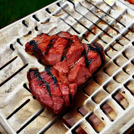 Image similar to grilled meat with the shape of saul goodman