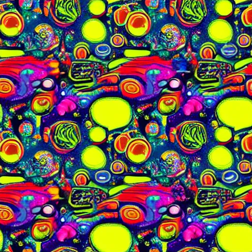 Image similar to psychedelic trippy couch in forest with vegetable planets, milky way, sofa, cartoon by andy warhol