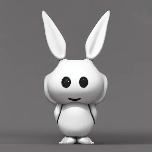 Image similar to 3 d model, moomin doll, by takashi murakami, octane render