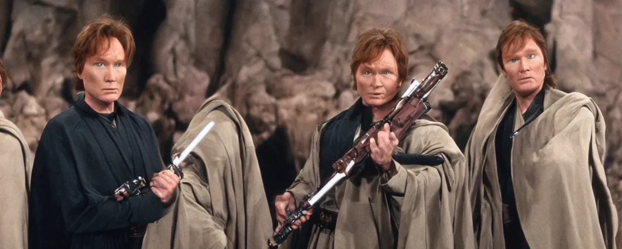 Image similar to conan obrien in star wars episode iv