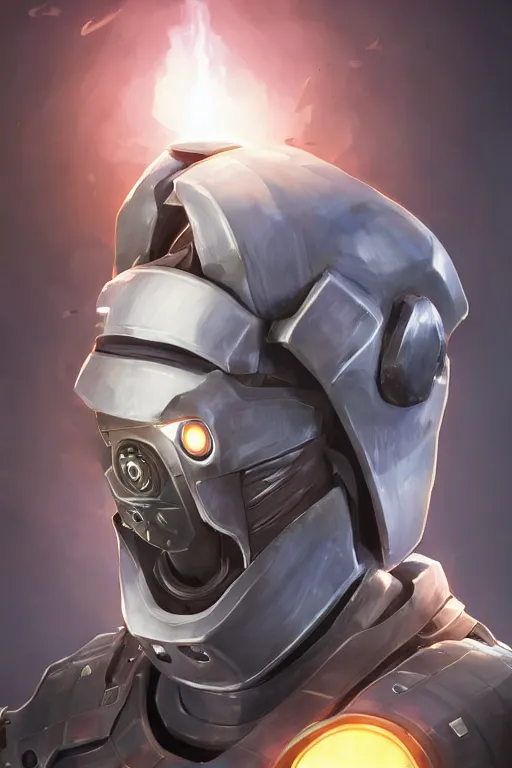 Image similar to epic mask helmet robot ninja portrait stylized as fornite style game design fanart by concept artist gervasio canda, behance hd by jesper ejsing, by rhads, makoto shinkai and lois van baarle, ilya kuvshinov, rossdraws global illumination radiating a glowing aura global illumination ray tracing hdr render in unreal engine 5