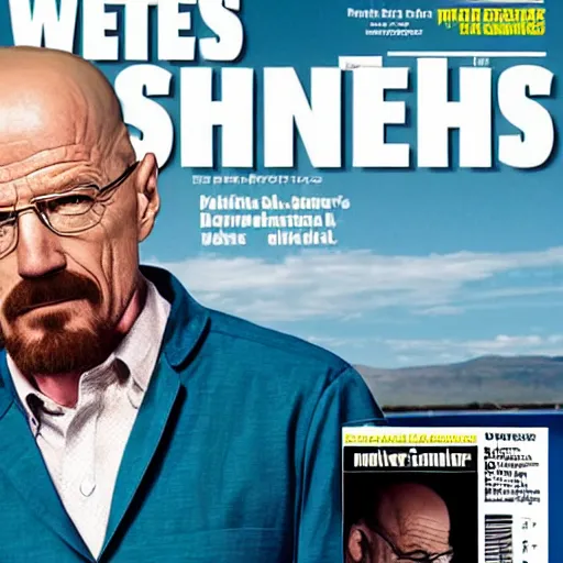 Image similar to Walter White on the cover of Mens' Health magazine