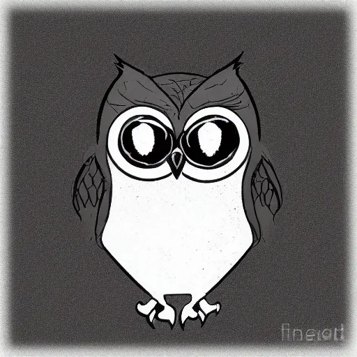 Image similar to danger owl. digital art.