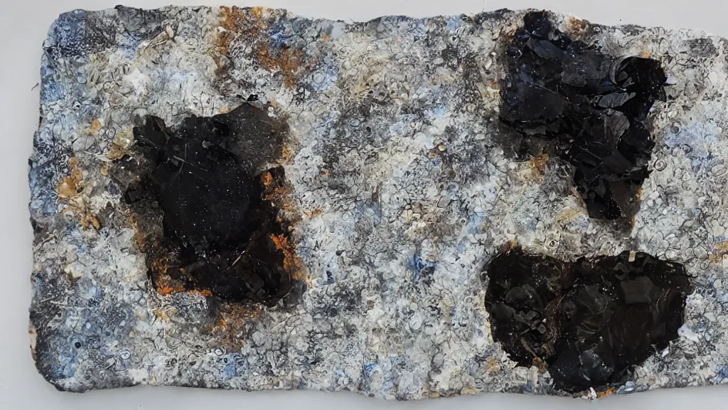 Image similar to mixed media painstaking the very crispest, neatest obsidian