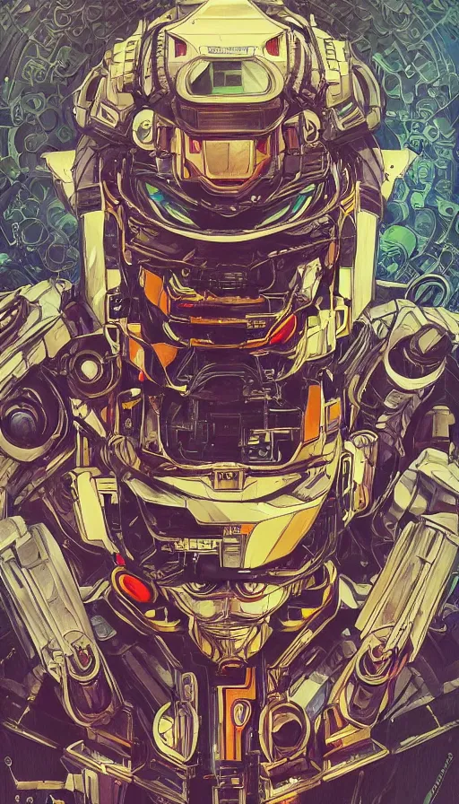 Prompt: high quality high detail biomechanical portrait of diesel punk in an alien world, gundam fullbody, mekka, tristan eaton, victo ngai, artgerm, rhads, ross draws, hyperrealism, intricate detailed, alphonse mucha, 8 k, sci - fi, pastel colors, artstation,