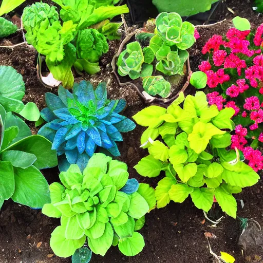 Image similar to growing multicolor plants on my garden