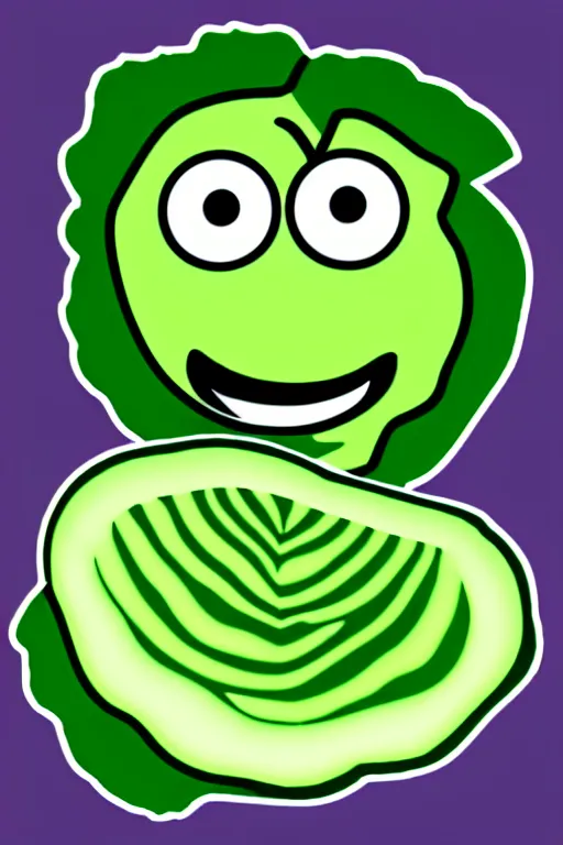 Image similar to cabbage logo in emoji style