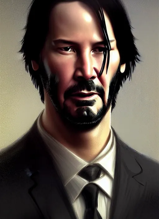 Prompt: keanu reeves made of particles!!!, male, portrait, intricate, highly detailed, digital painting, artstation, concept art, wallpaper, smooth, sharp focus, illustration, art by artgerm and greg rutkowski and alphonse mucha