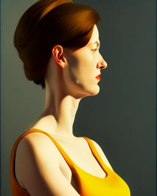 Prompt: portrait of a woman with a woman, clemente, francescomau wilson, edward hopper and james gilleard filonov, beautiful face, octane rendering