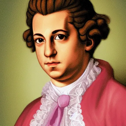 Image similar to charlie puth as wolfgang amadeus mozart portrait