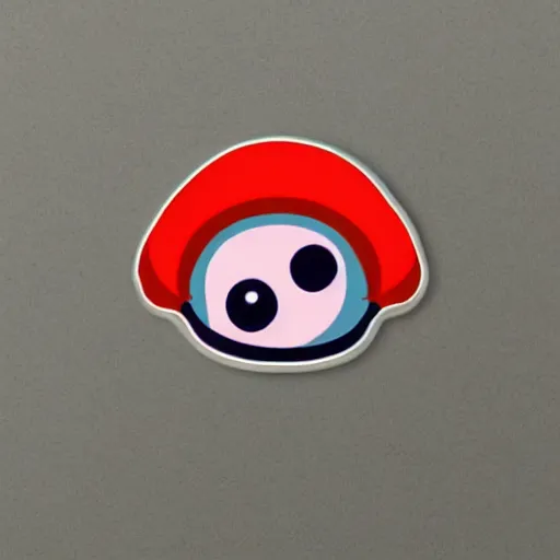 Prompt: cute mushroom with eyes sticker