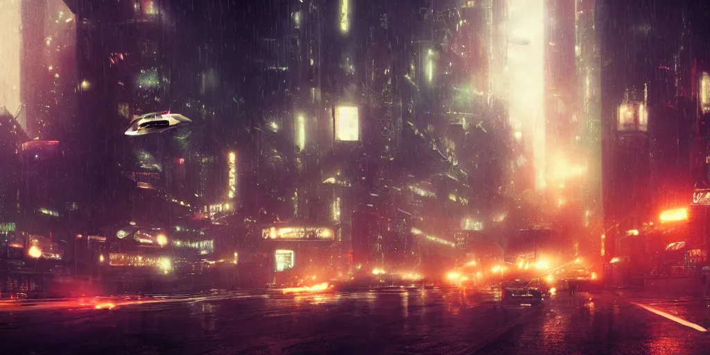 Image similar to blade runner city, by mobius,filmed,flying cars,raining at night,trending on ArtStation ,digital art, sharp focus,high quality